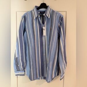 Ralph Lauren Classic Blue and White Striped Shirt